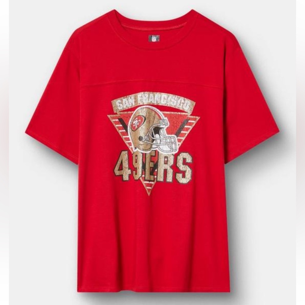 San Francisco 49ers Women’s Plus Size Red T-Shirt 3X Torrid NWT